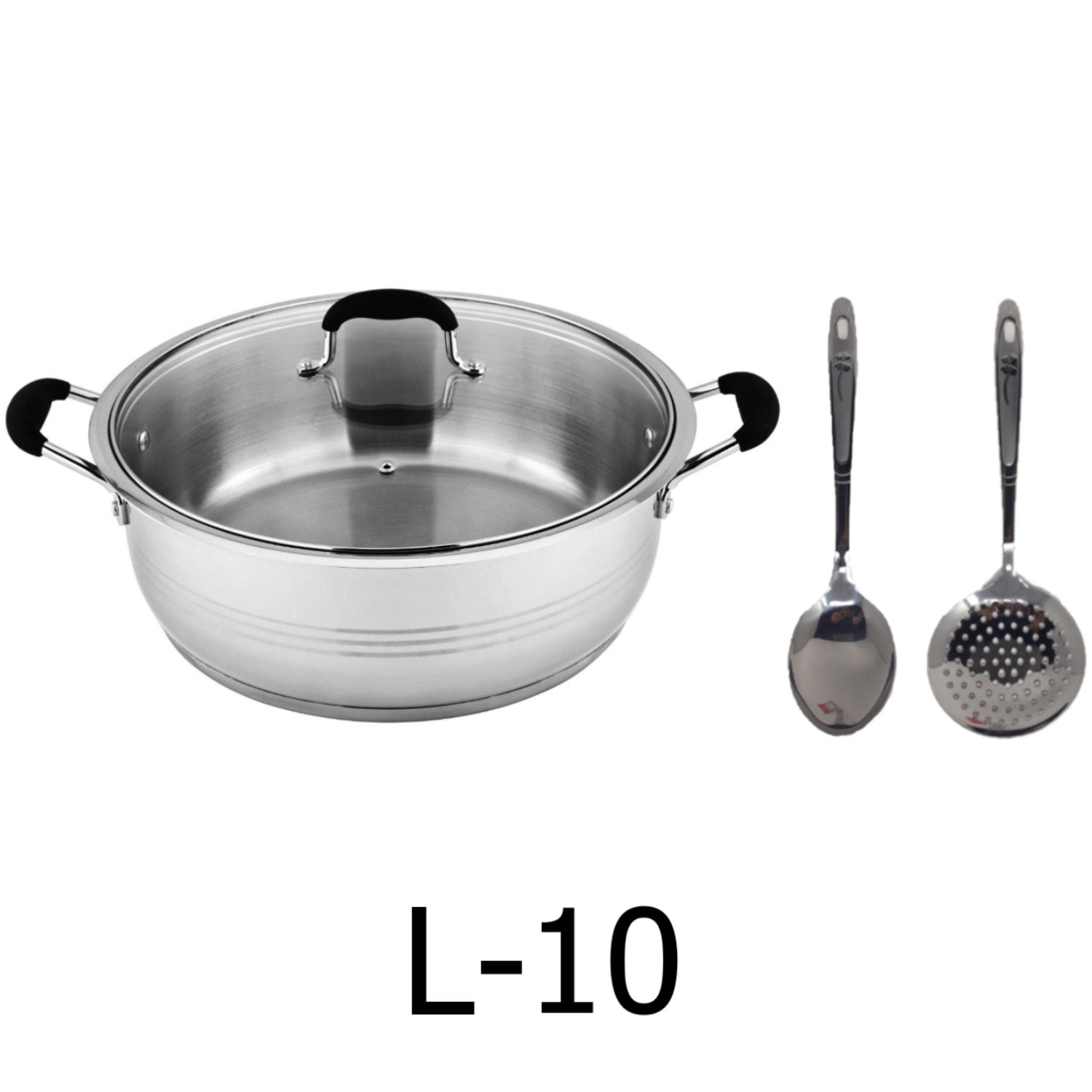 10 QT Stainless Steel 18/10 Induction Low Pot – R & B Import