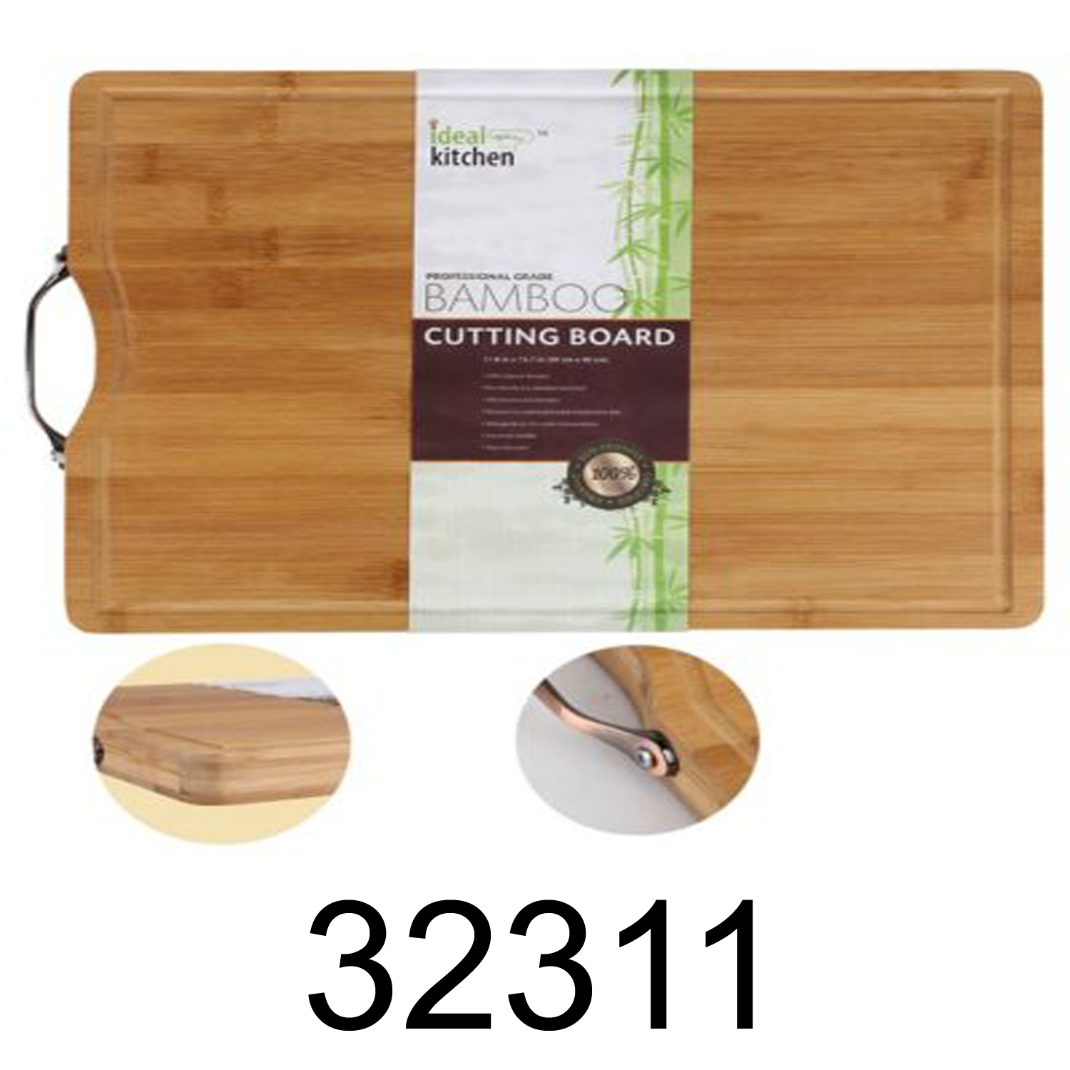 Bulk Buys Bamboo Cutting Board with Built-In Knife, 12 Piece -Pack of 12