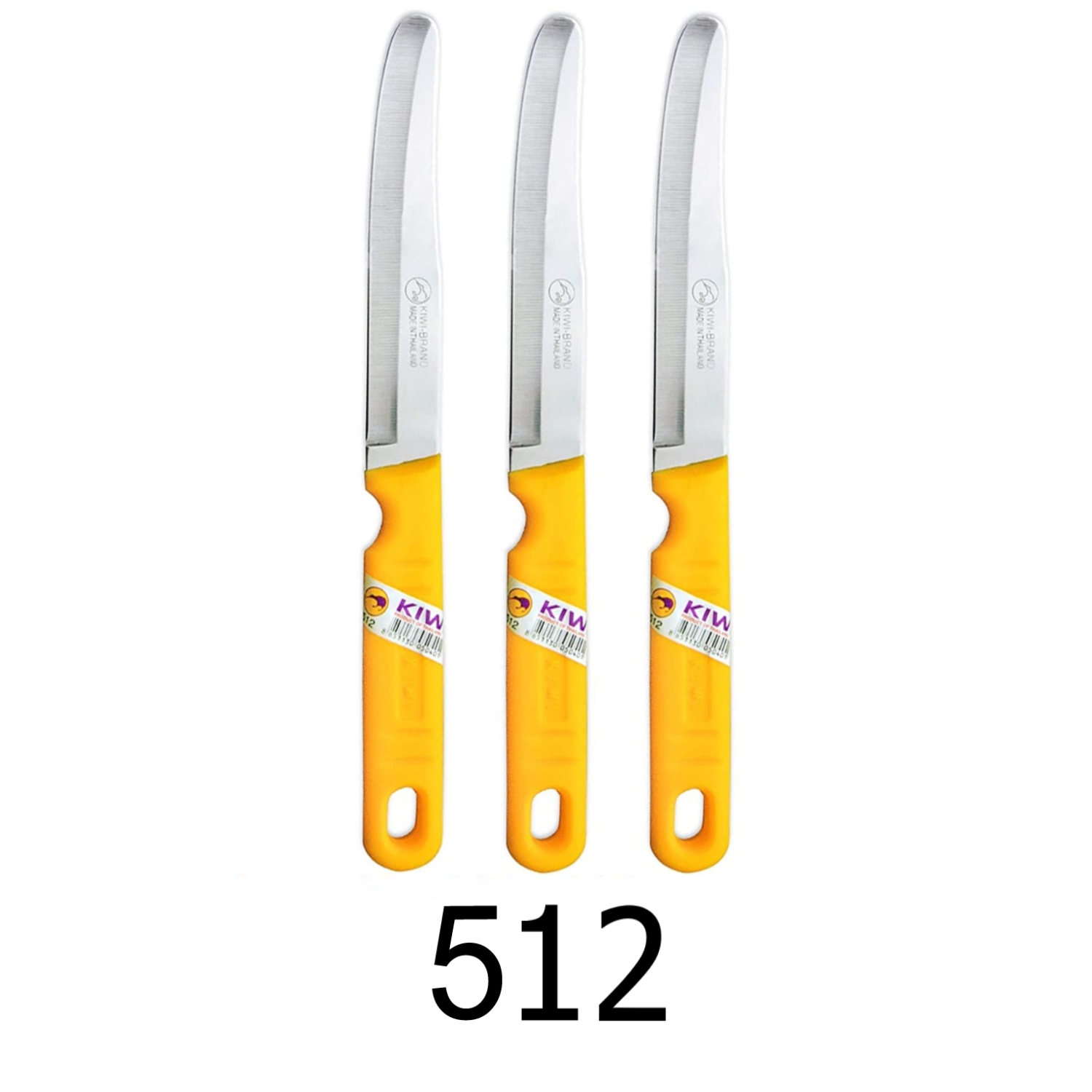 6 Pcs Kiwi Knife Chef Stainless Steel Blade Plastic Handle Cutting