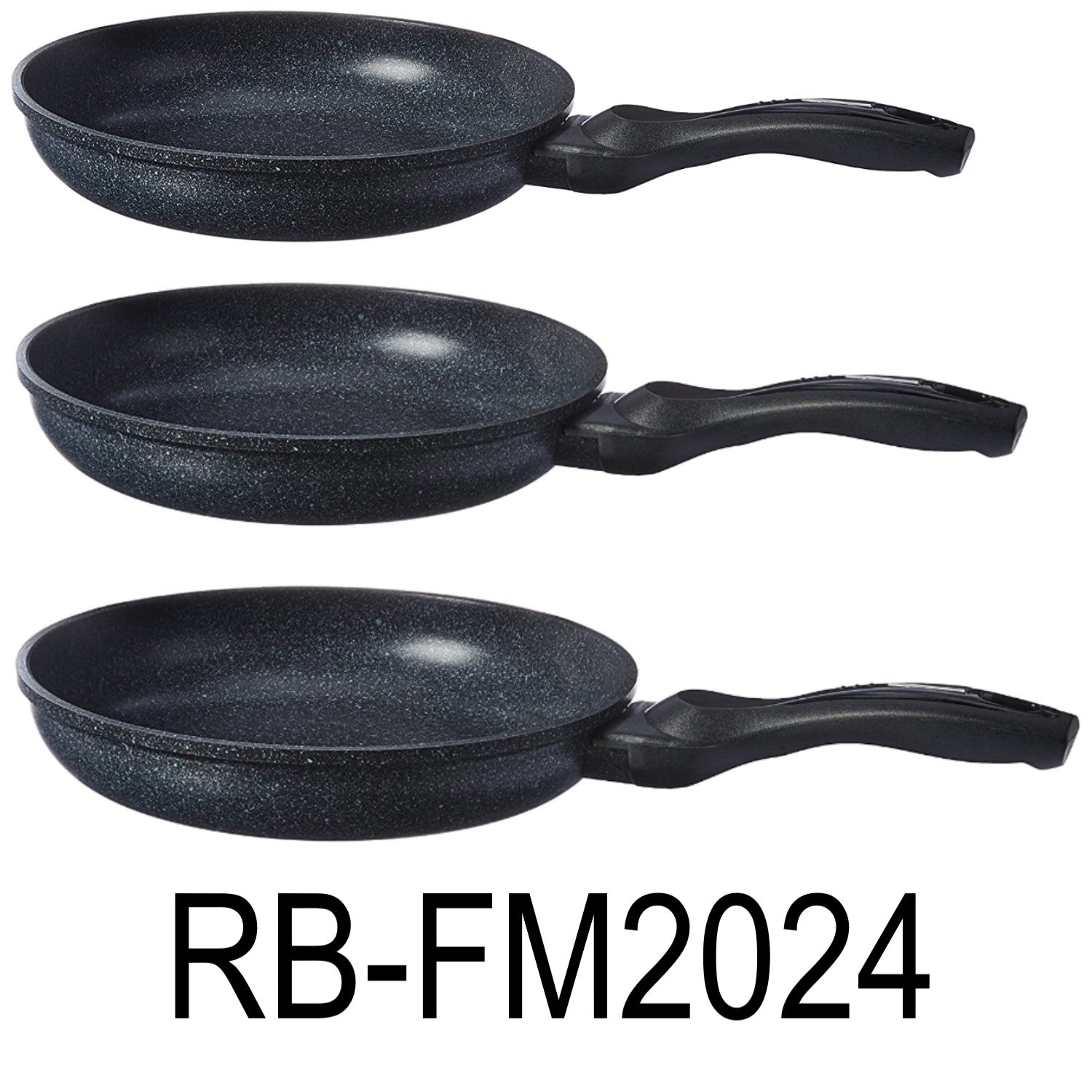 3pc Frypan Set, Frying pan, Marble stone, Non-stick, Induction, cookware  set