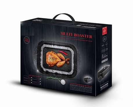 Multi Roaster Roasting Pan with Innovative Salt Canal and Black Marble Stone