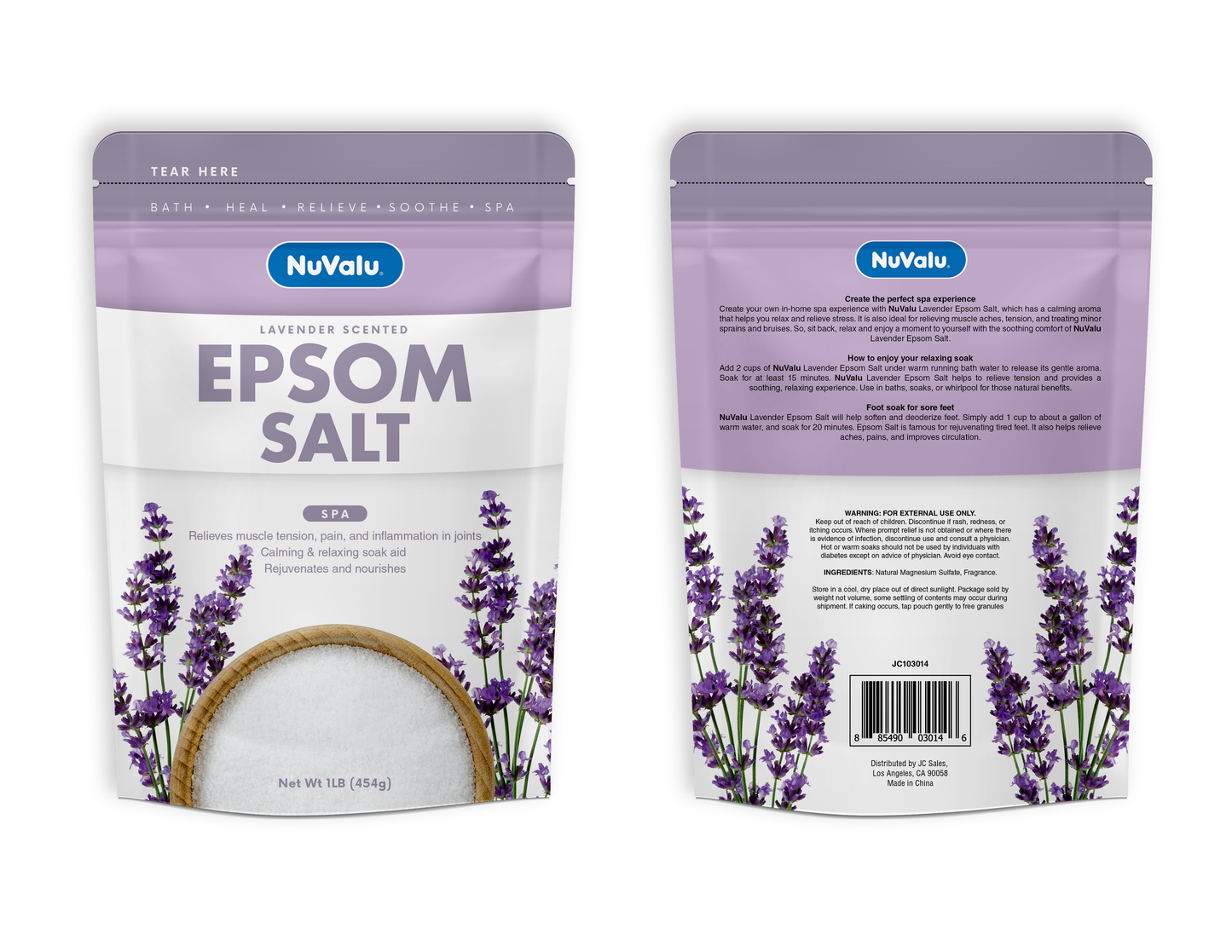 Epsom Salt Unscented & Lavender Scented