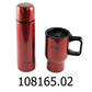 Mr. Coffee 2 PC Red Thermal Bottle & Travel Mug