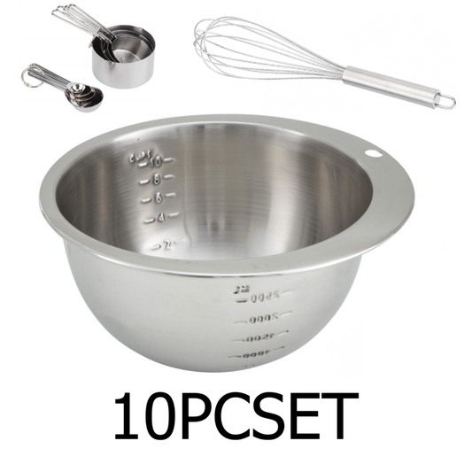 10 PC Stainless Steel Baking Set