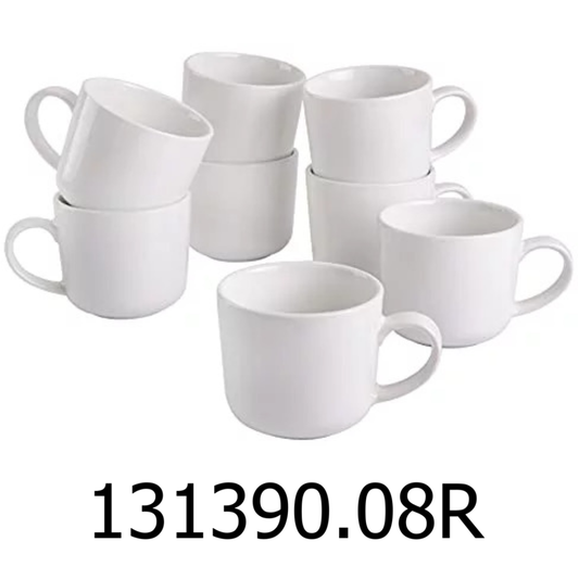 8 PC Gibson Home Vienna White Mug