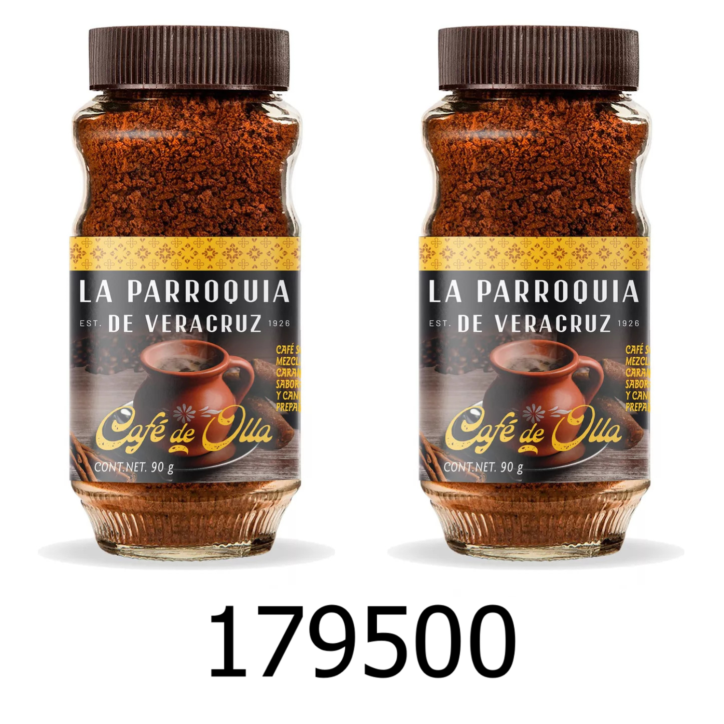 2 PC 3.17 oz La Parroquia de Veracruz Cafe de Olla Instant Coffee