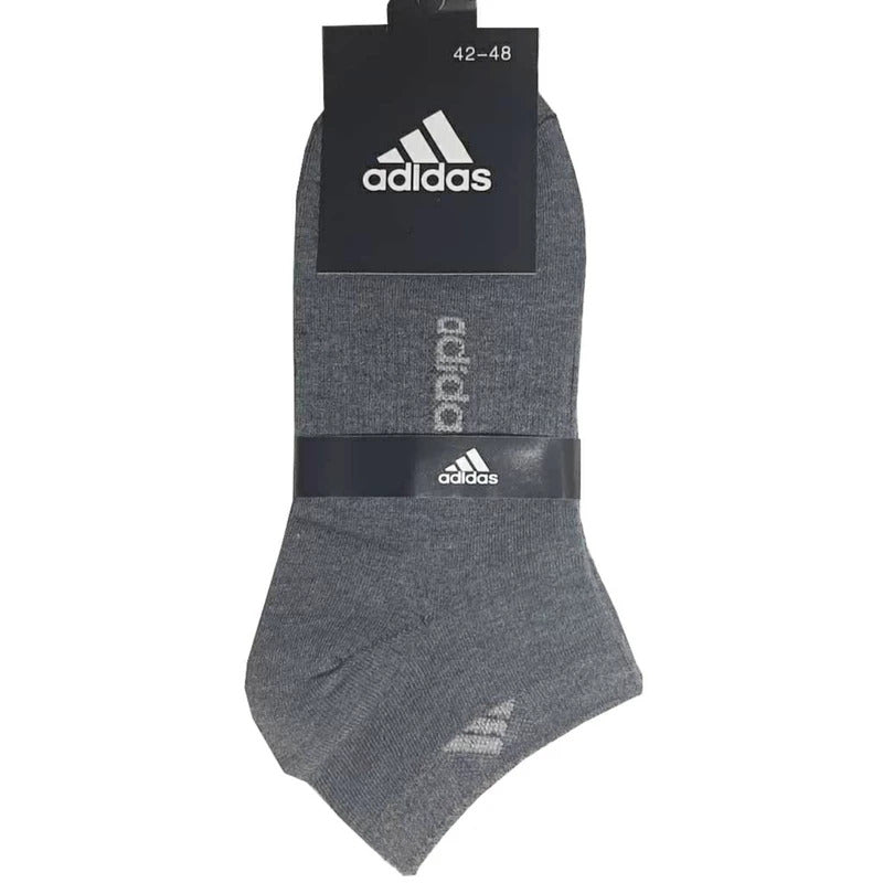 3 Pairs White, Black, Grey Adidas Socks