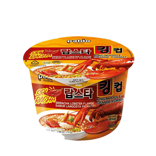 Sriracha Lobster Flavor Paldo King Noodle Cup (Pack of 16)