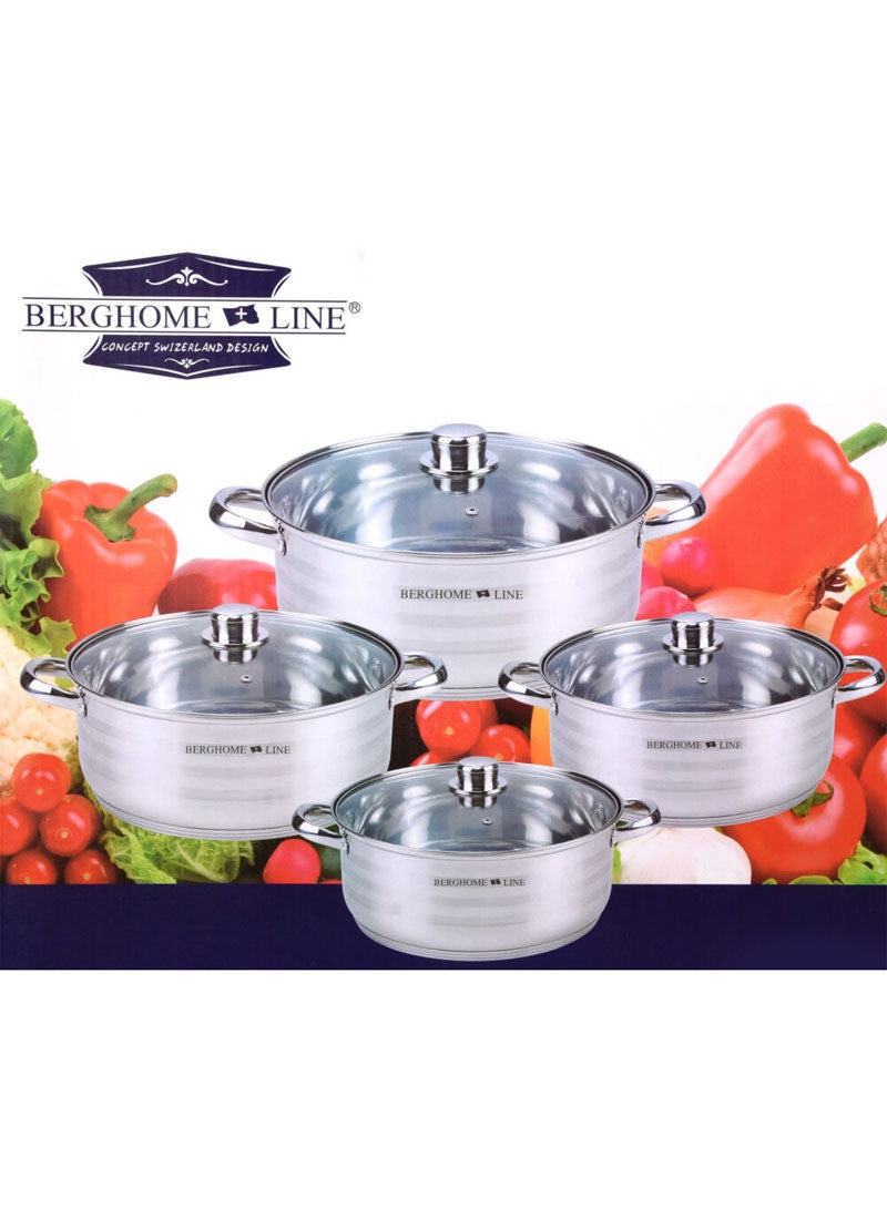 8 PC Berghome Line Stainless Steel Cookware Set