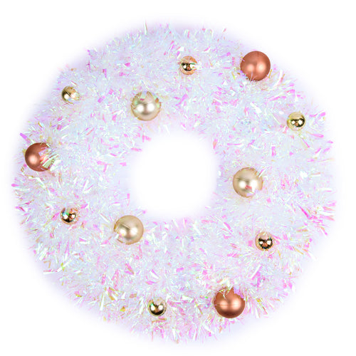 Christmas Bals Wreath with Lights