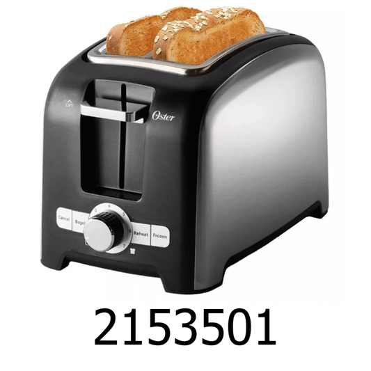 Oster 2 Slice Toaster with Extra-Wide Slots in Brushed Stainless Steel