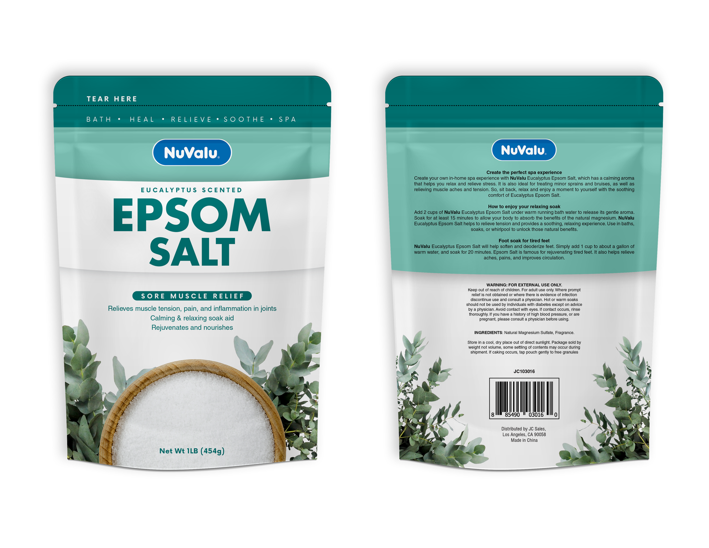 Epsom Salt Unscented & Eucalyptus Scented