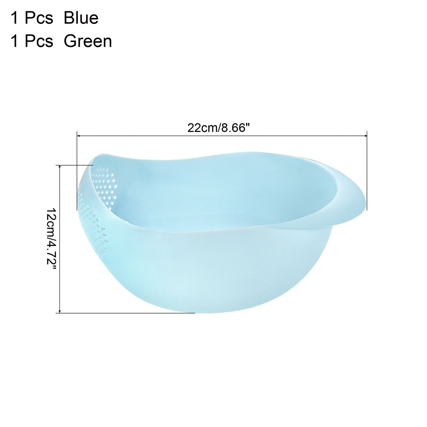 2 PC Plastic Colander Set - Blue & Pink