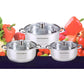 6 PC Stainless Steel Cookware Set