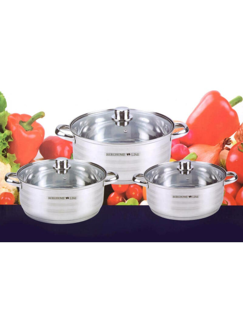 6 PC Stainless Steel Cookware Set