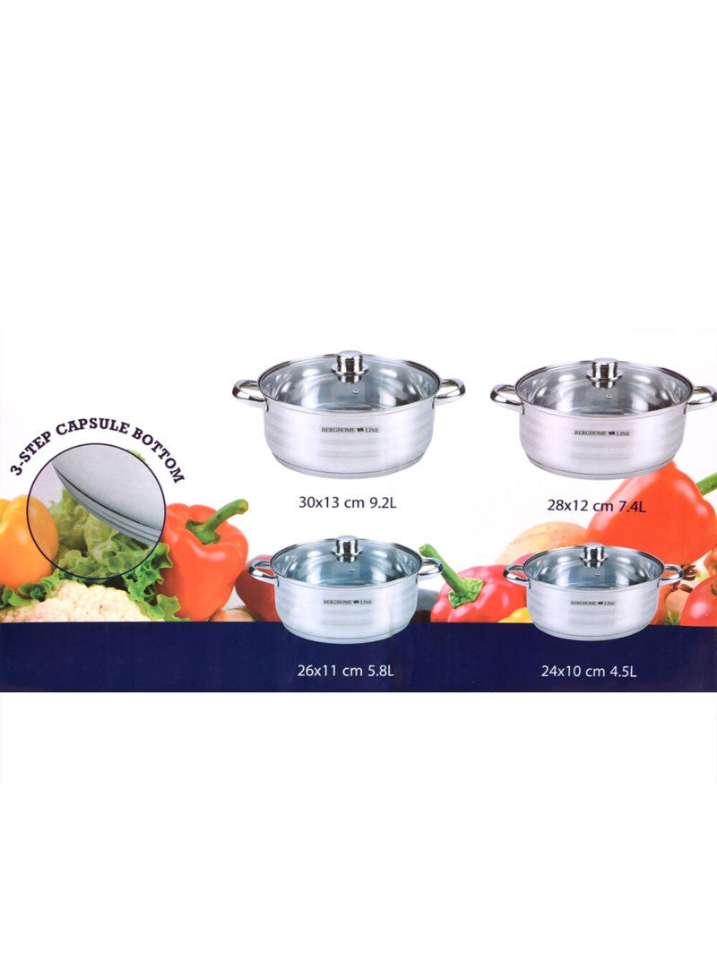 8 PC Berghome Line Stainless Steel Cookware Set