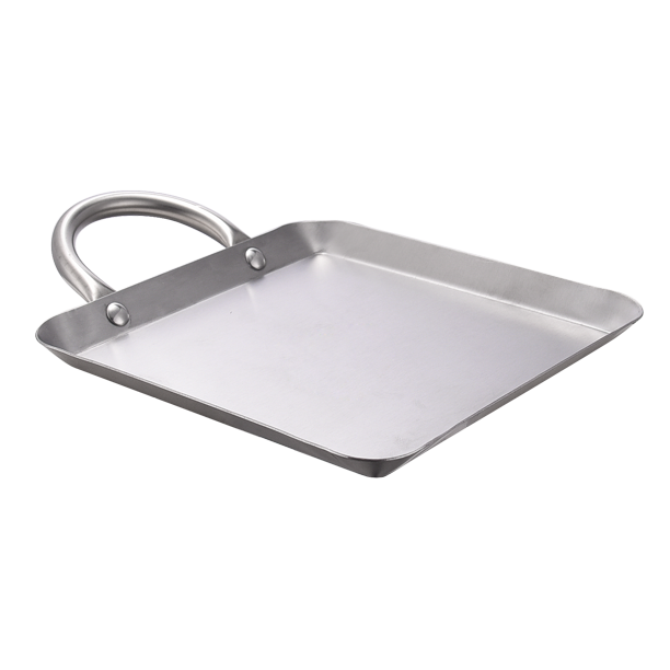 11.5” Square Stainless Steel Fry Pan Comal