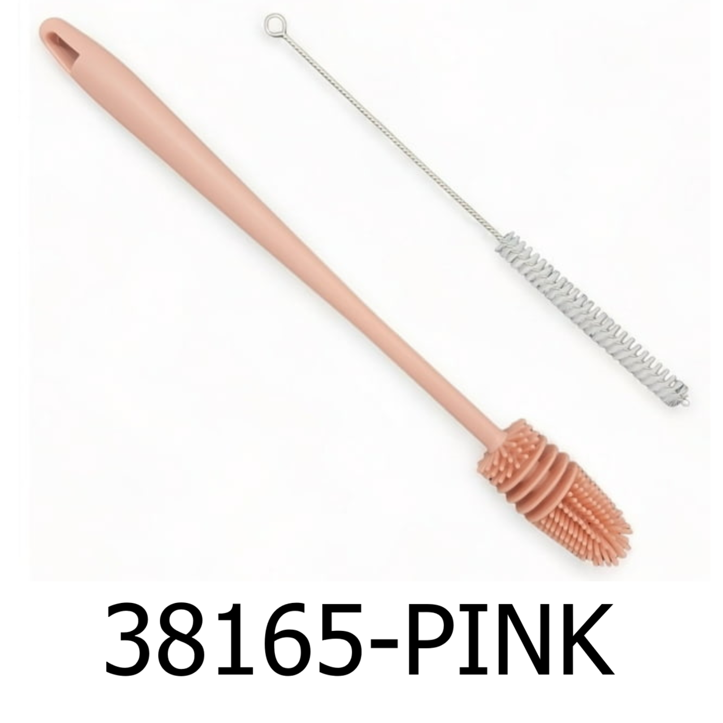 2 PC Bottle & Straw Brush Set - Pink