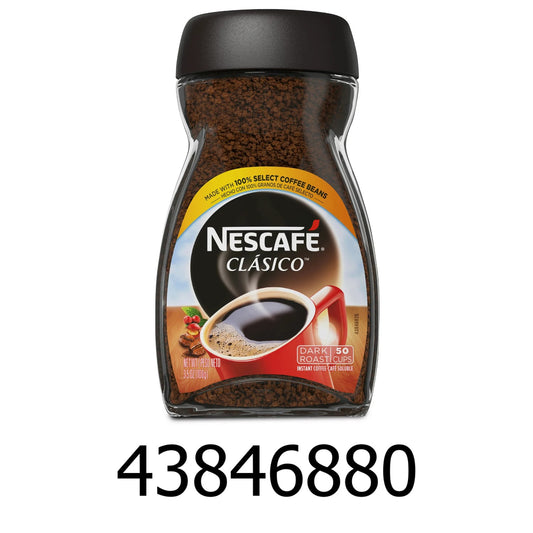 3.5 oz Nescafe Clasico Dark Roast Instant Coffee Jar