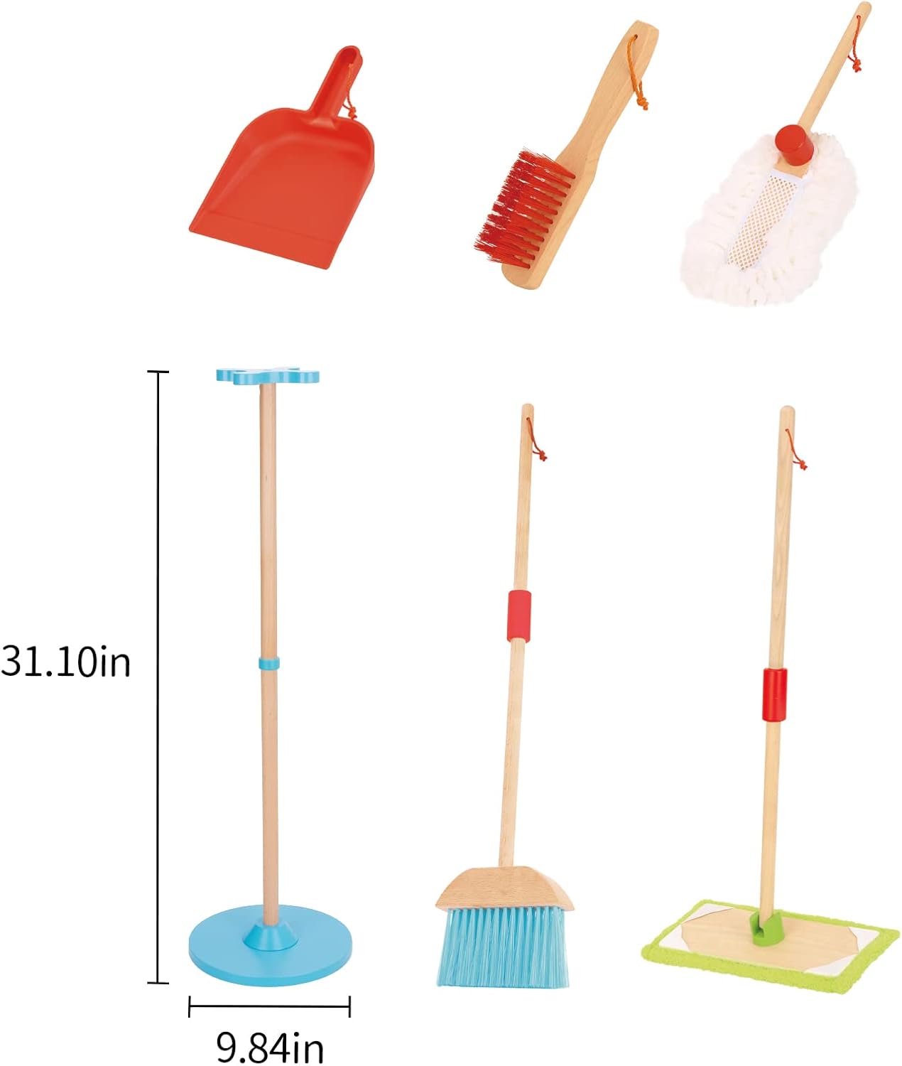 Toyster's Wooden Cleaning Play Set