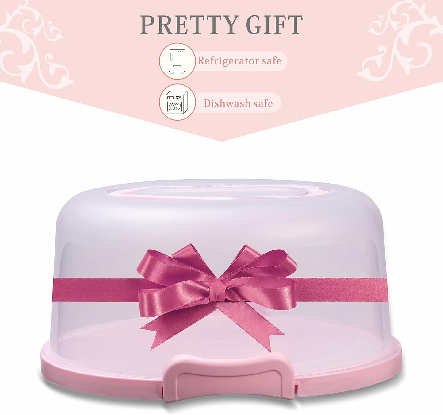 Portable Cake Carrier - Pink