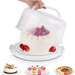 Portable Cake Carrier - White