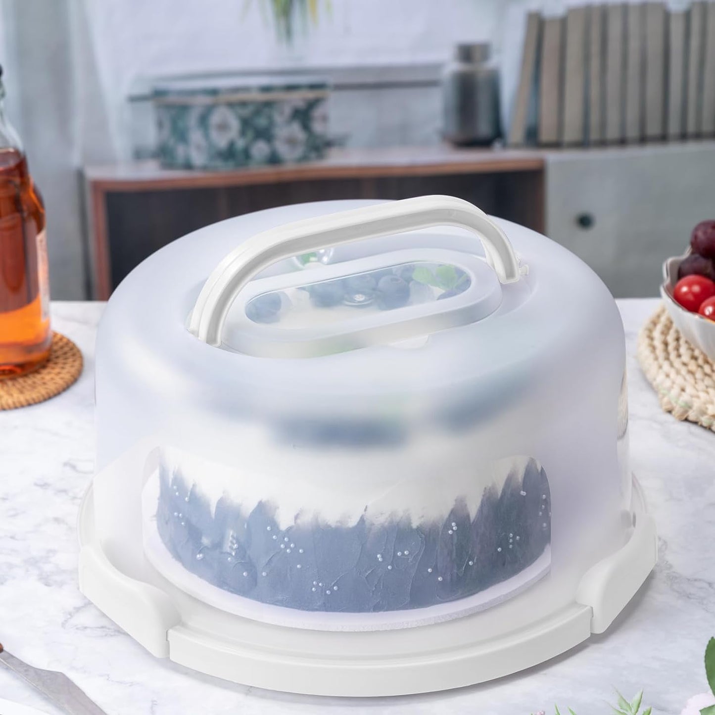 Portable Cake Carrier - White