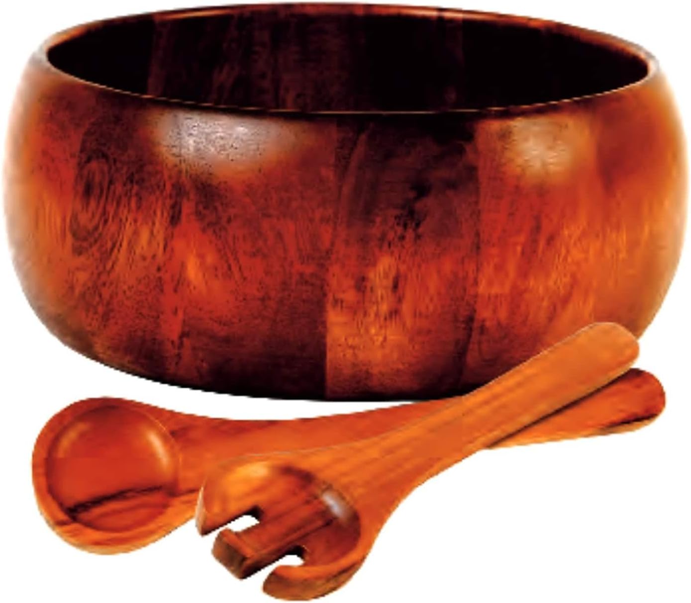 Gibson 10" Acacia Wood Salad Bowl Set