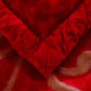 Queen Size Red Rose Korean Mink Heavy, Fleece Plush, 2 Ply Reversible Raschel Bed Blanket