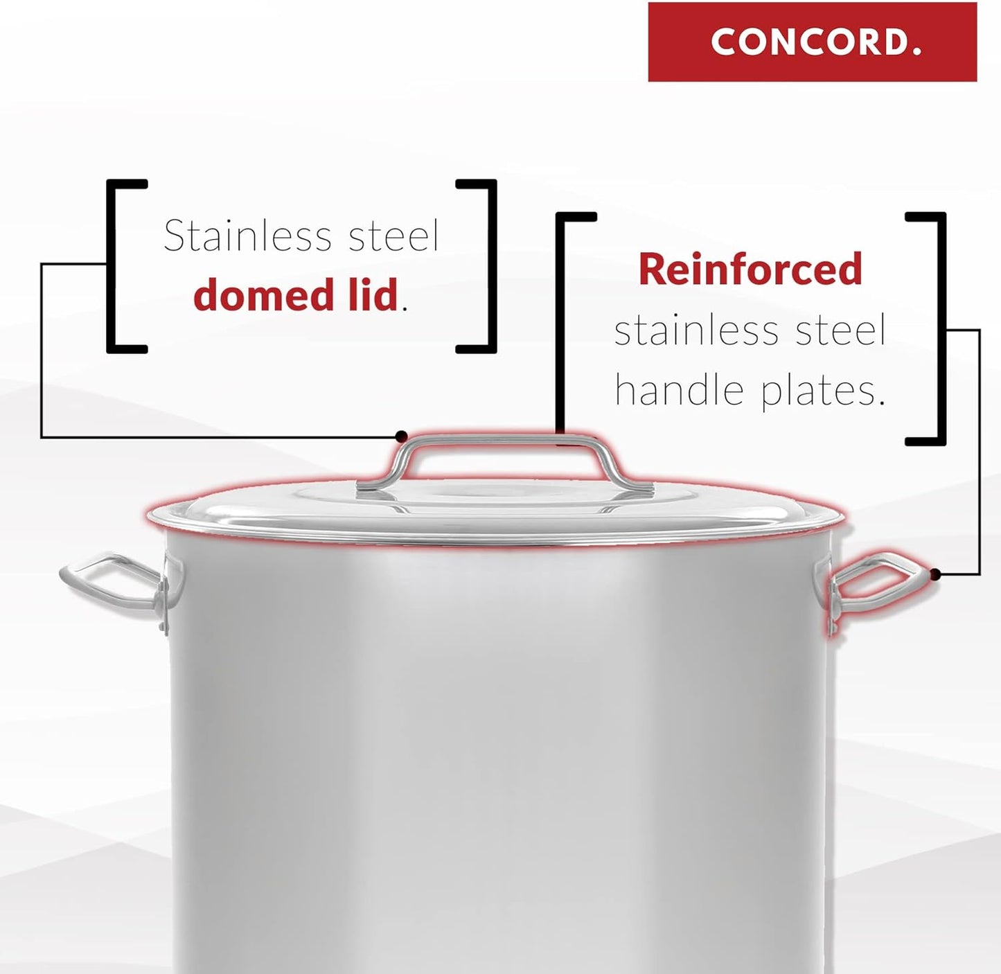 180QT Stainless Steel Stock Pot (Free Gift Ladle)