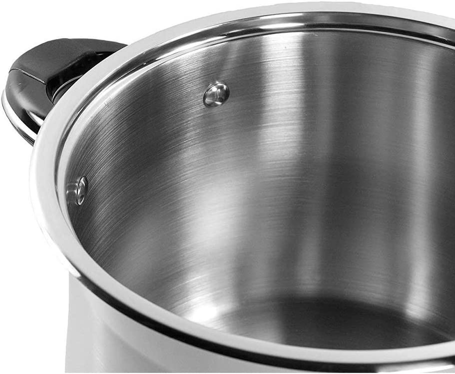 6 QT Stainless Steel 18/10 Induction Stock Pot (Free Gift 1 Knife Set)
