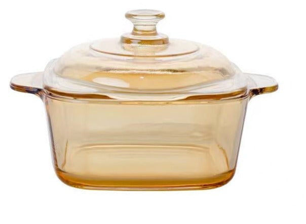 9" Clear Glass Casserole with Lid