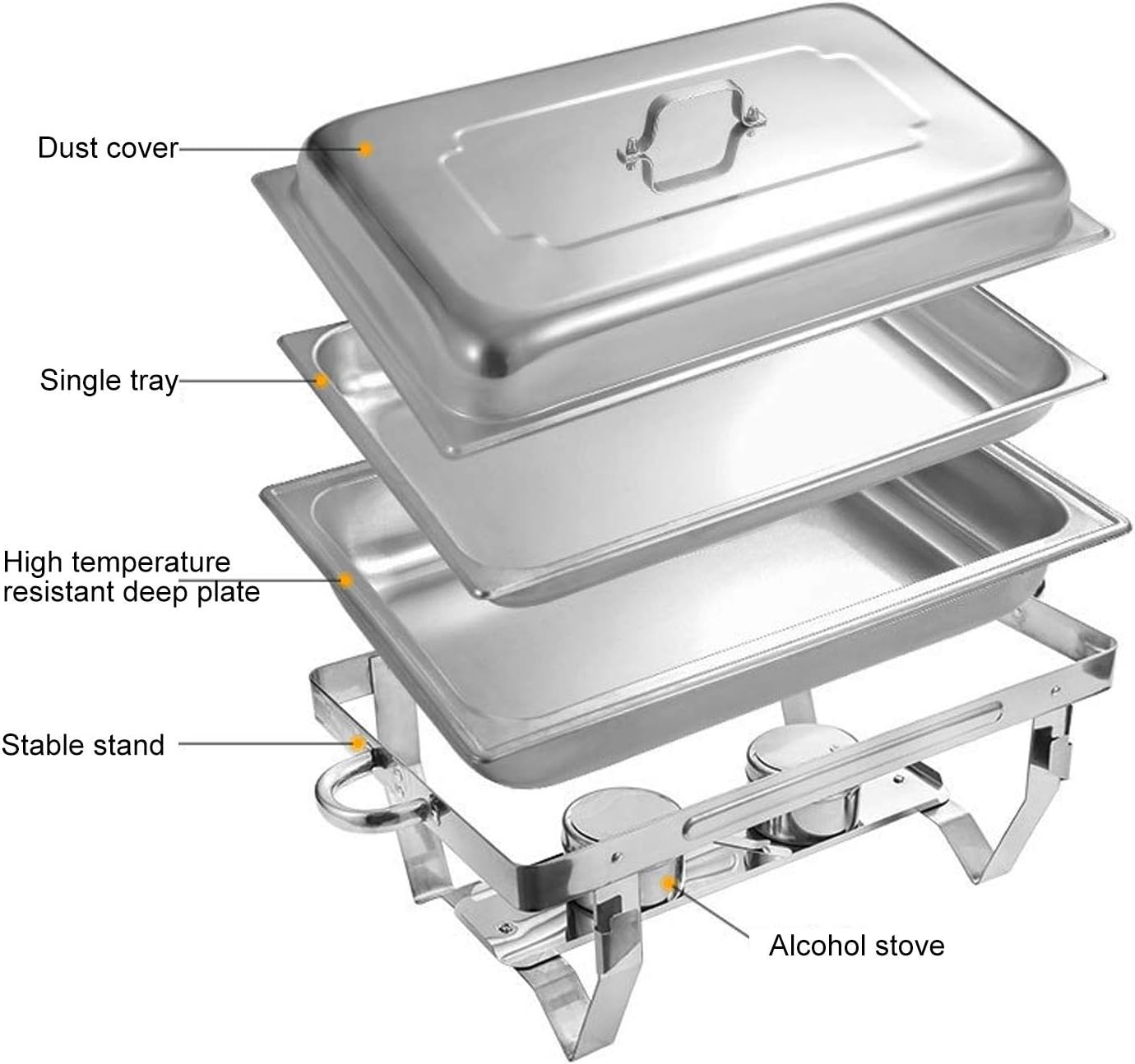 11L Stainless Steel Chafing Dish Food Warmer for Buffet