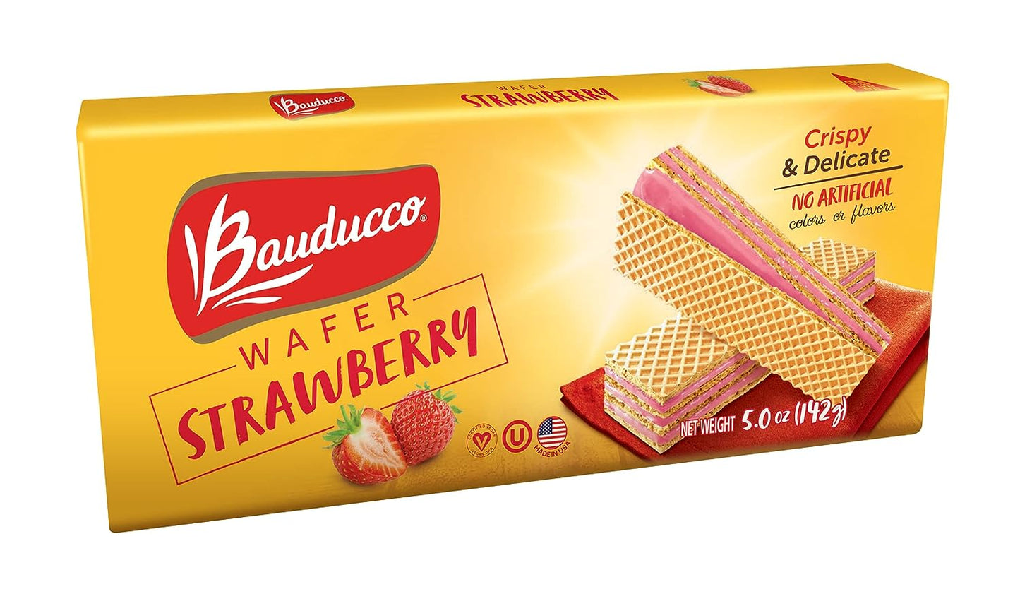 3 PC Bauducco Wafer Strawberry Cookies