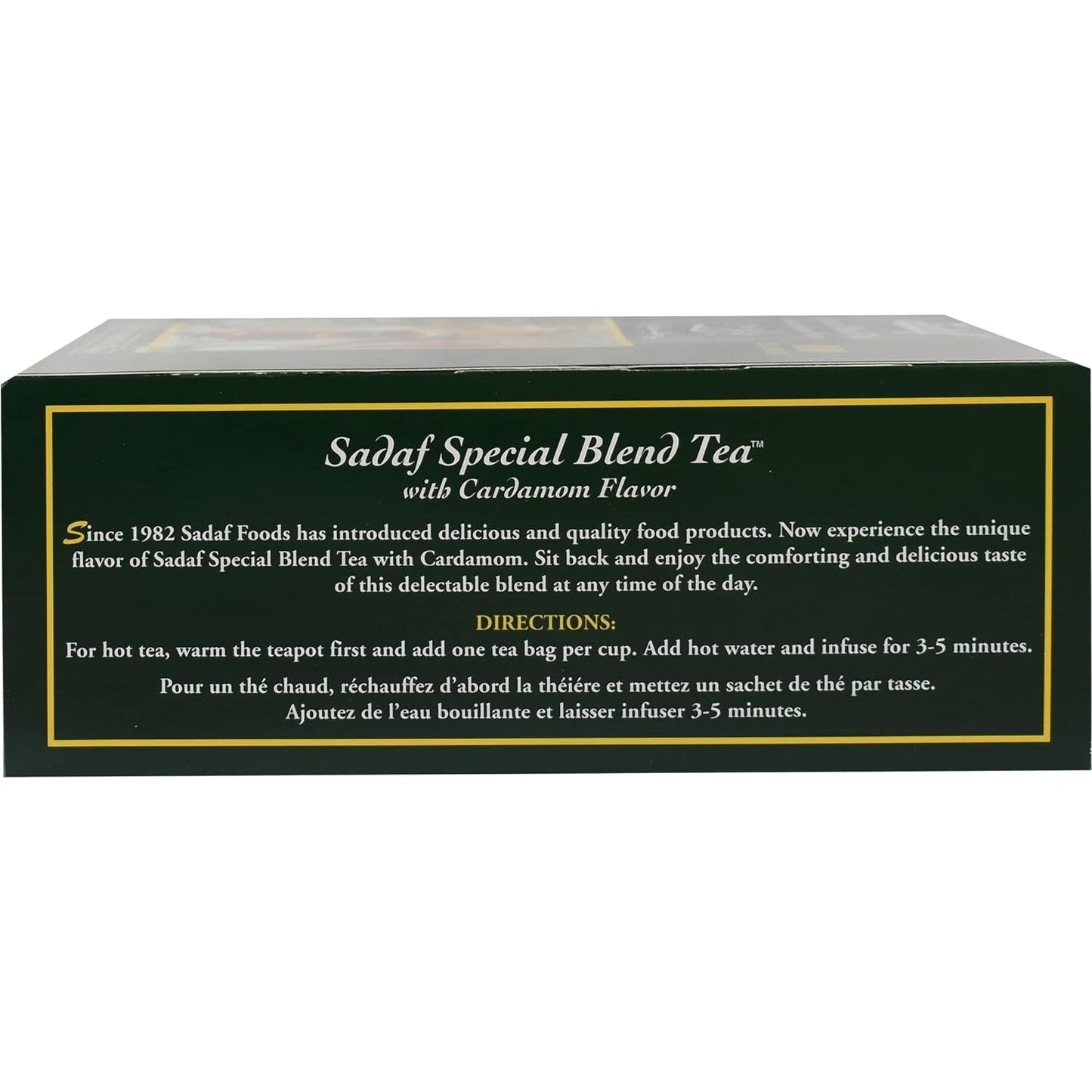 50 Tea Bags Sadaf Special Blend Tea with Cardamom Flavor