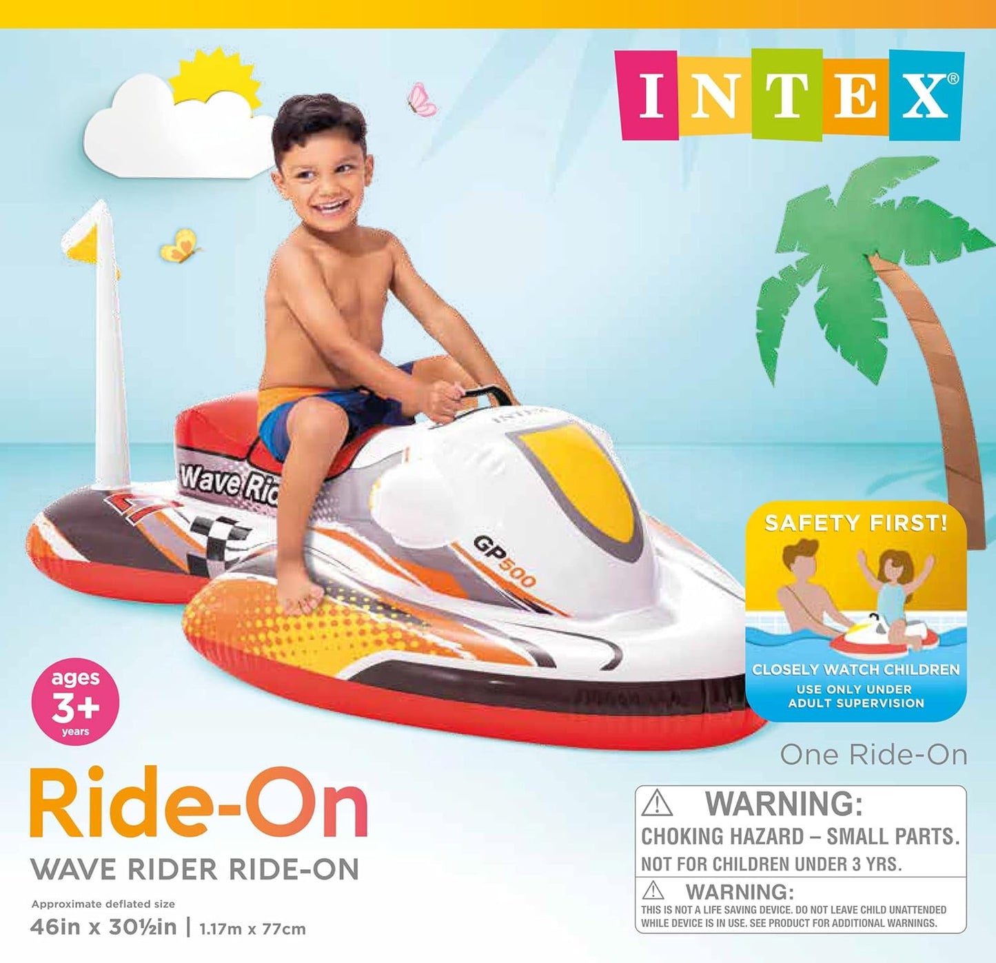 INTEX Wave Rider Ride-On Pool Toy For Kids (Age 3+)