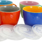 4 PC Gibson 25 Oz Soup Cup Set with Lids