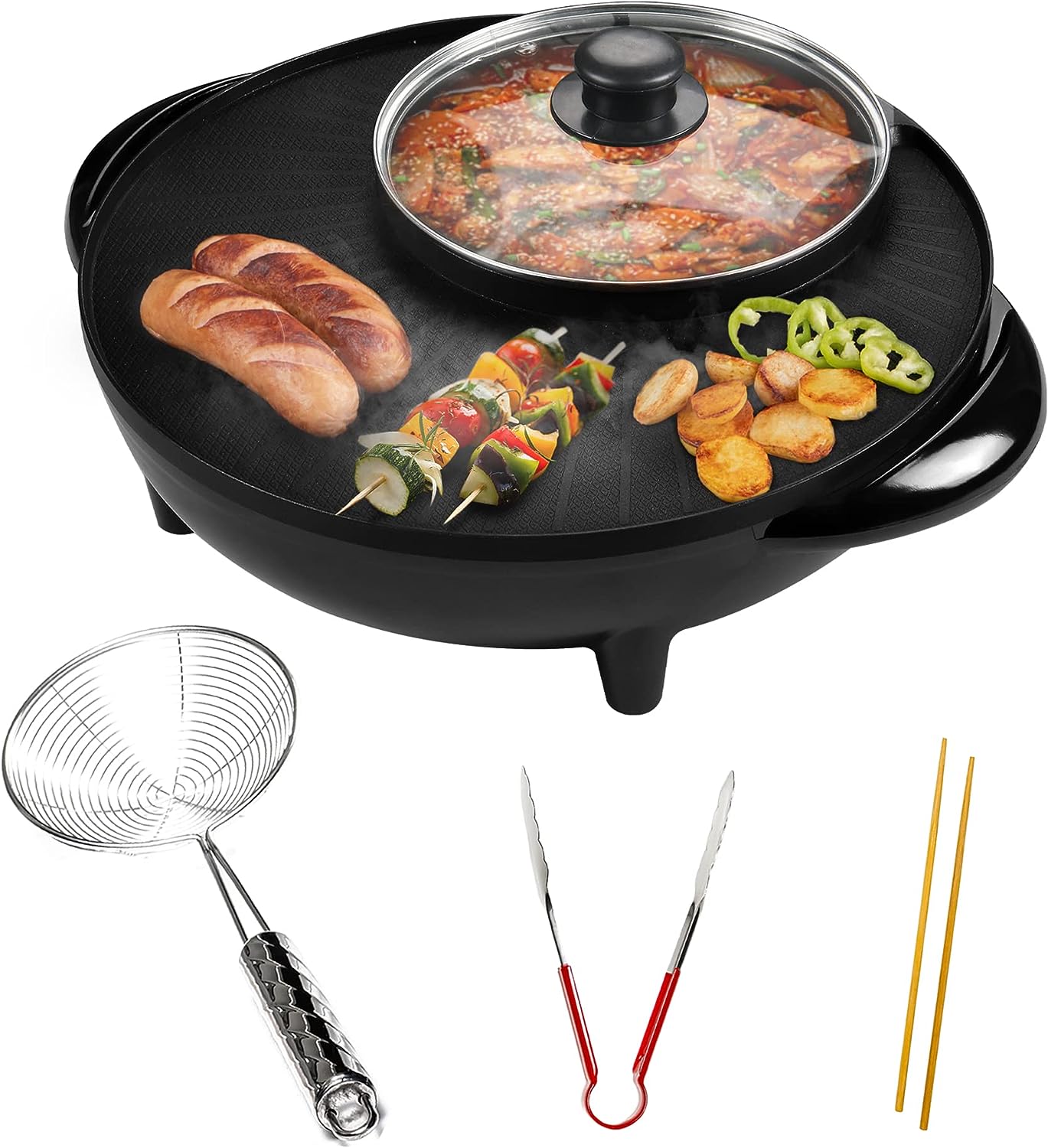 Ovente Multi Purpose Electric Hotpot Grill R B Import