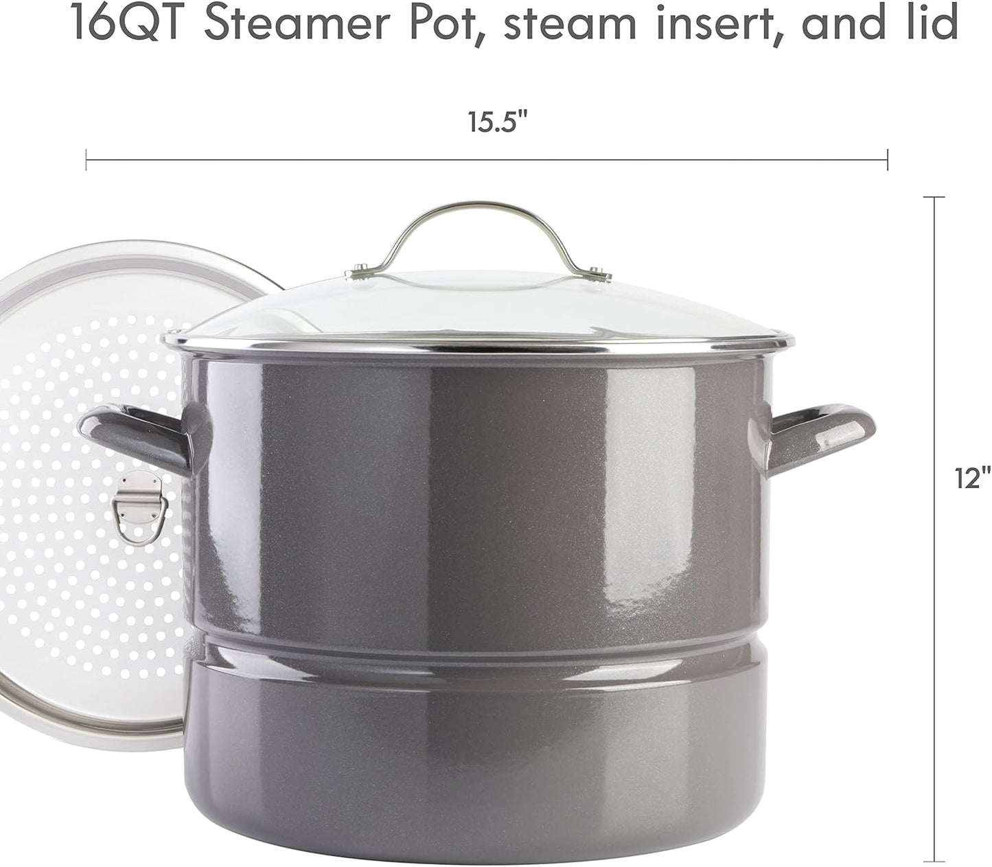 16 QT Kenmore Stock Pot Steamer