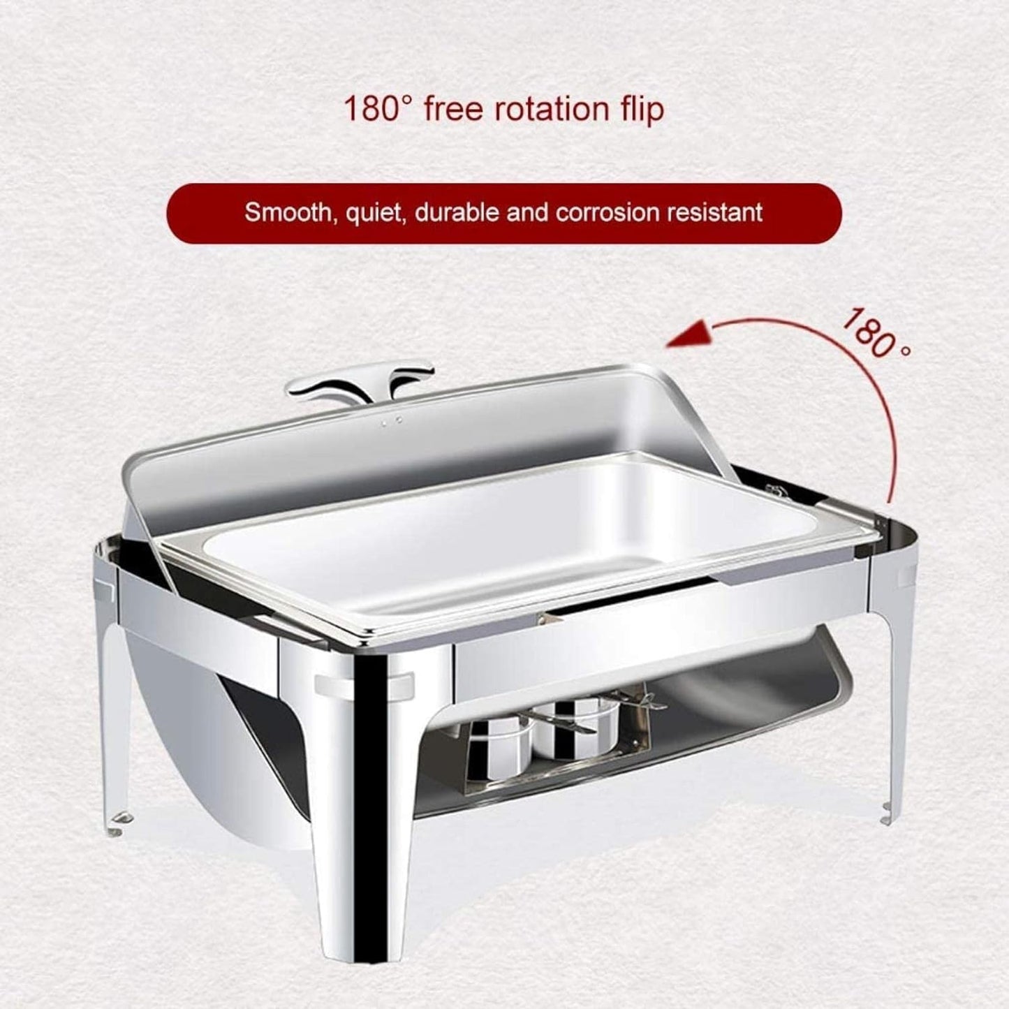 Mega Cook Silver Roll Top Chafing Dish