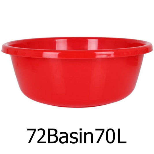 70L Red Plastic Basin