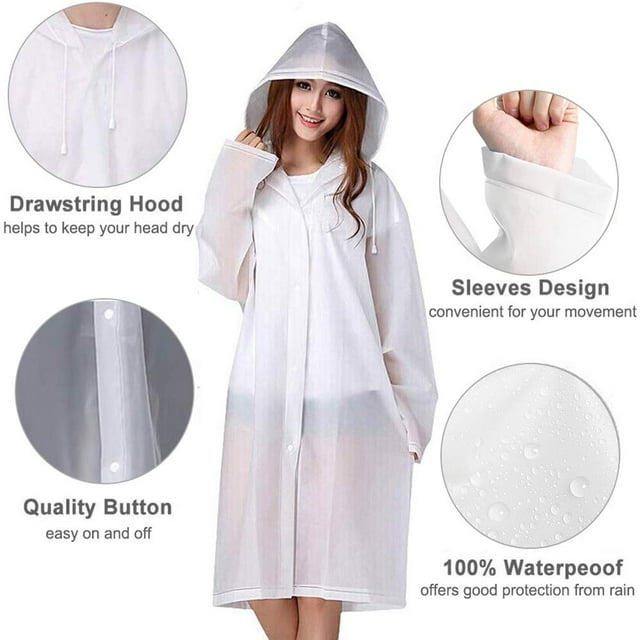 White Raincoat for adult