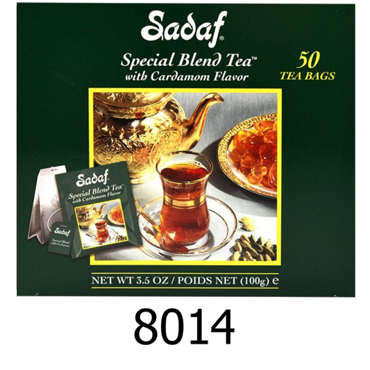 50 Tea Bags Sadaf Special Blend Tea with Cardamom Flavor