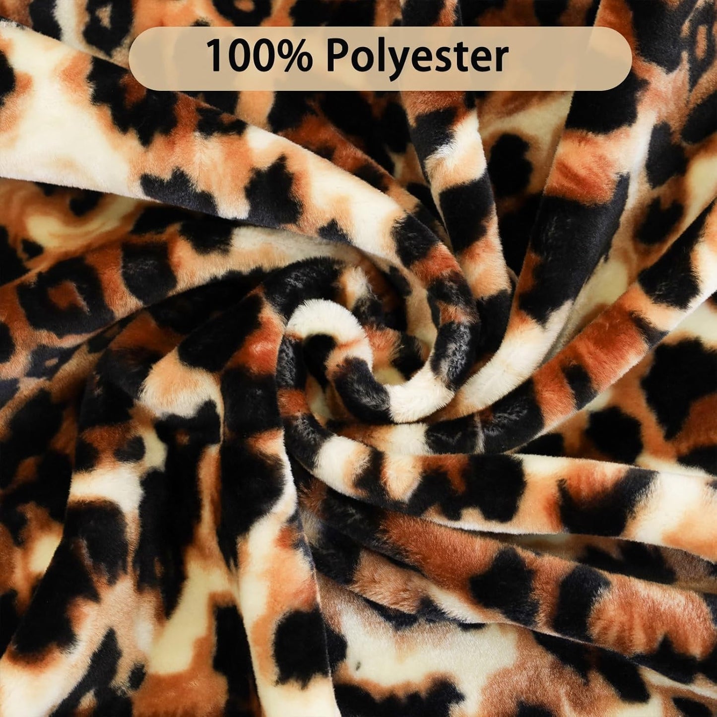 10 LB Korean Heavy Plush 2 Ply Mink Blankets with Leopard Pattern Queen-Sized