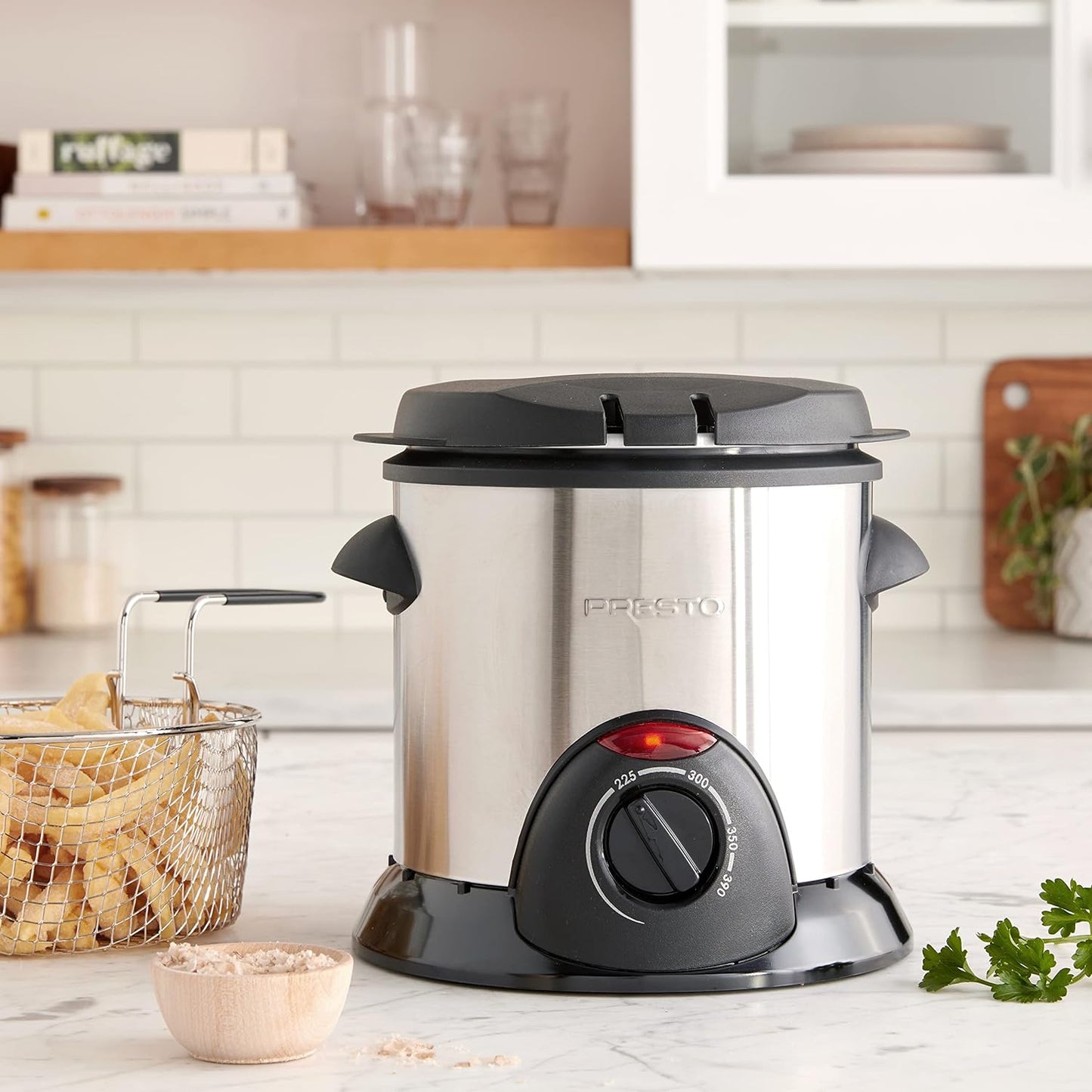 Presto 1L Stainless Steel Electric Deep Fryer