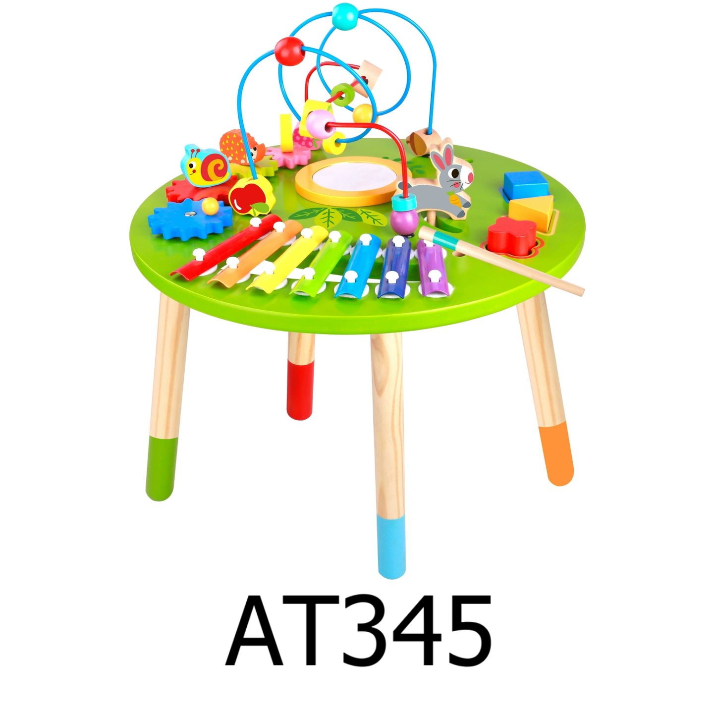 TOYSTERS Wooden Activity Table for Toddlers