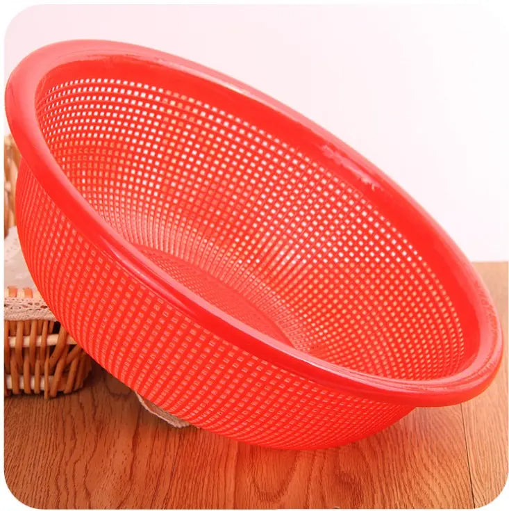 17.5" Red Plastic Basket / Colander