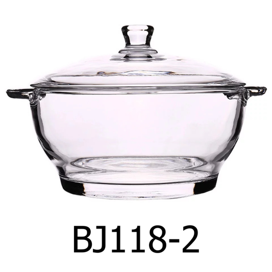 8.5" Clear Glass Casserole with Lid