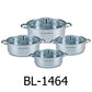 8 PC Berghome Line Stainless Steel Cookware Set