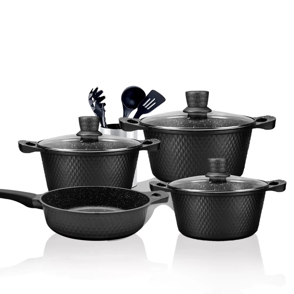 13 PC BITOFI Granite Diamond Cookware Set